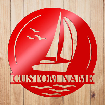 Sailboat Metal Sign 2