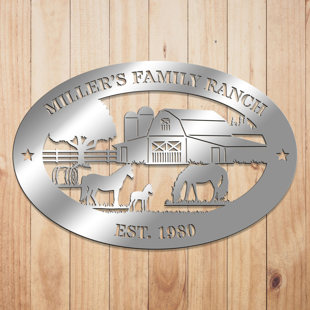 Horse Ranch Metal Sign