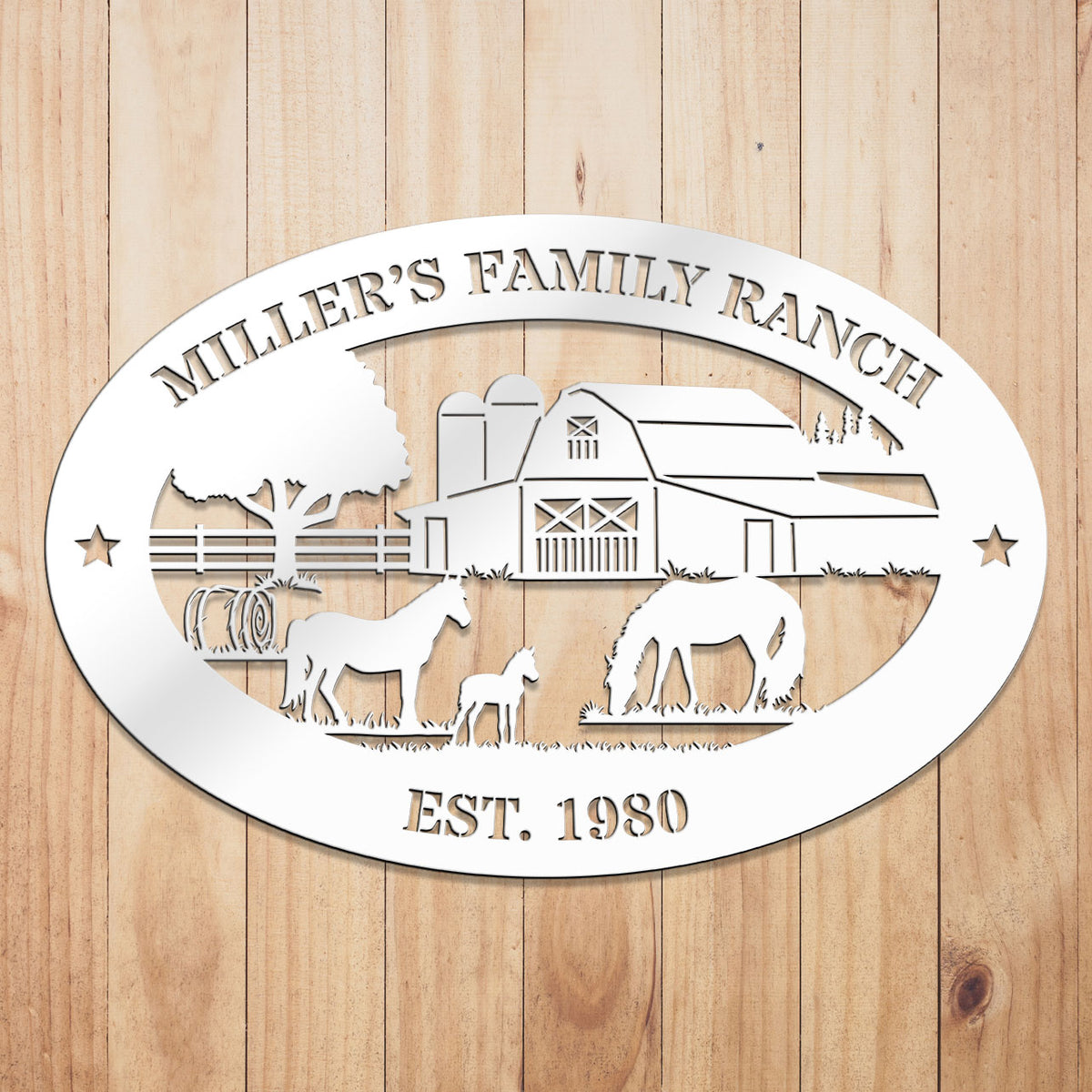 Horse Ranch Metal Sign