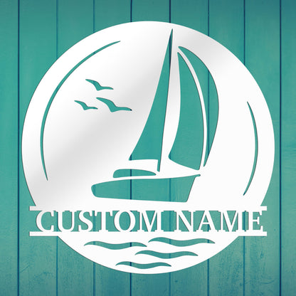 Sailboat Metal Sign 2