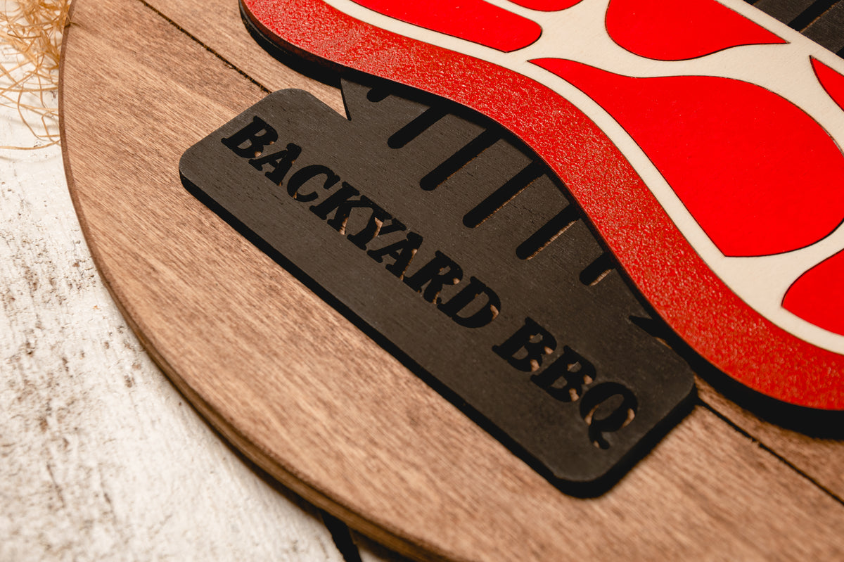 BBQ Holzschild