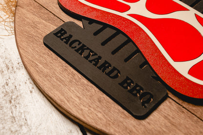 BBQ Holzschild