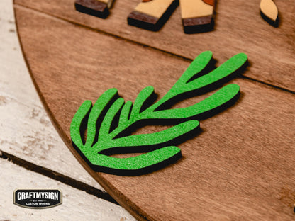 Jungle Nursery Name Sign Woodform Artcrafts