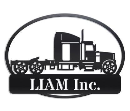 Big Rig Custom Metal Sign