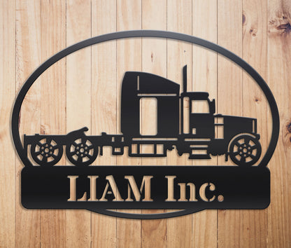 Big Rig Custom Metal Sign