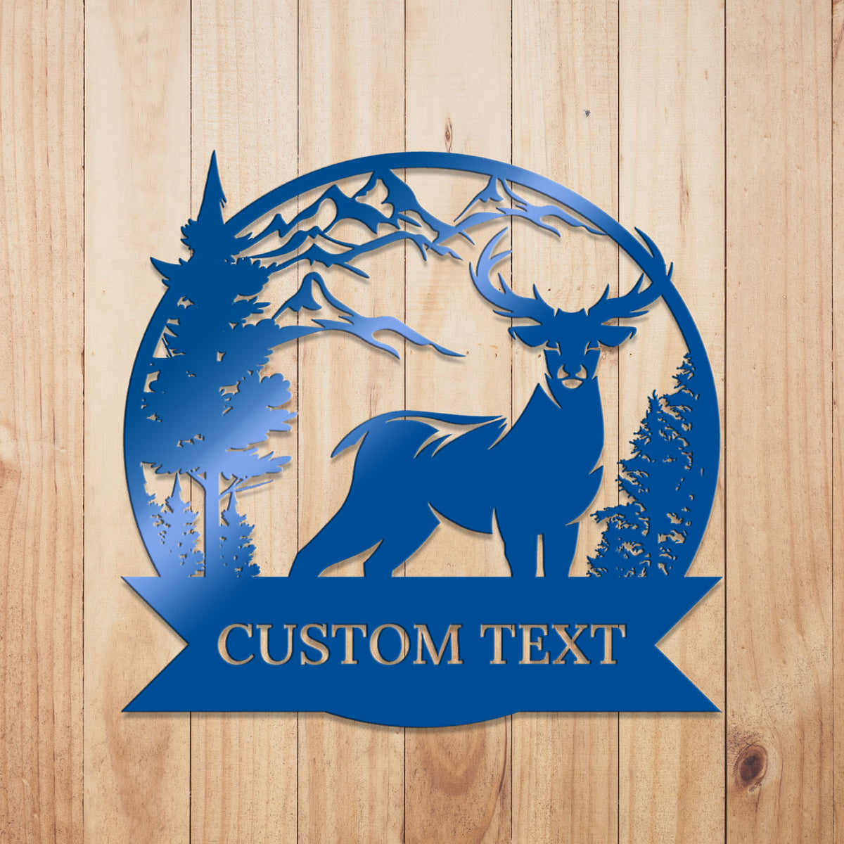 Deer Outdoor Metal Sign 3