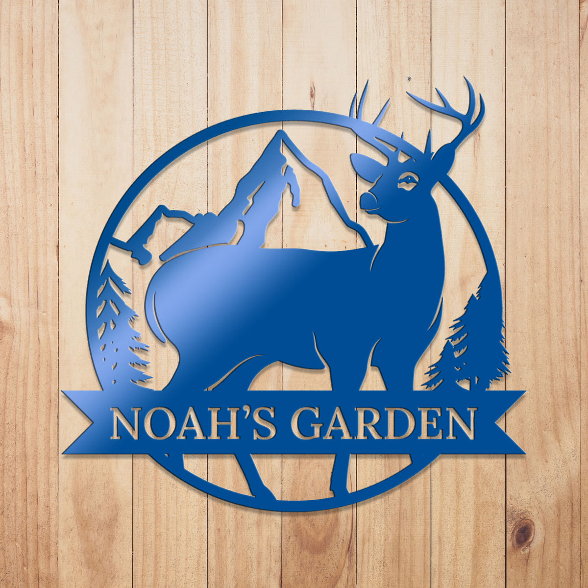 Deer Outdoor Metal Sign 2
