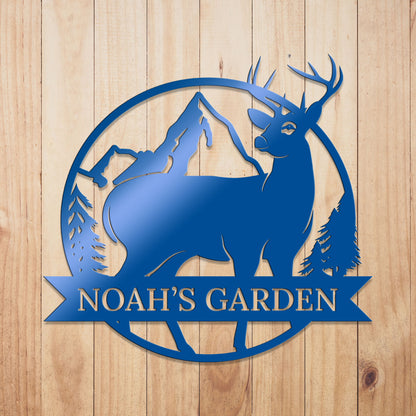Deer Outdoor Metal Sign 2