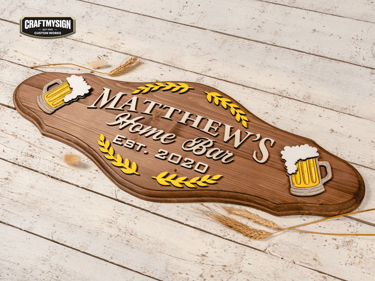 Bar Sign Woodform Artcrafts