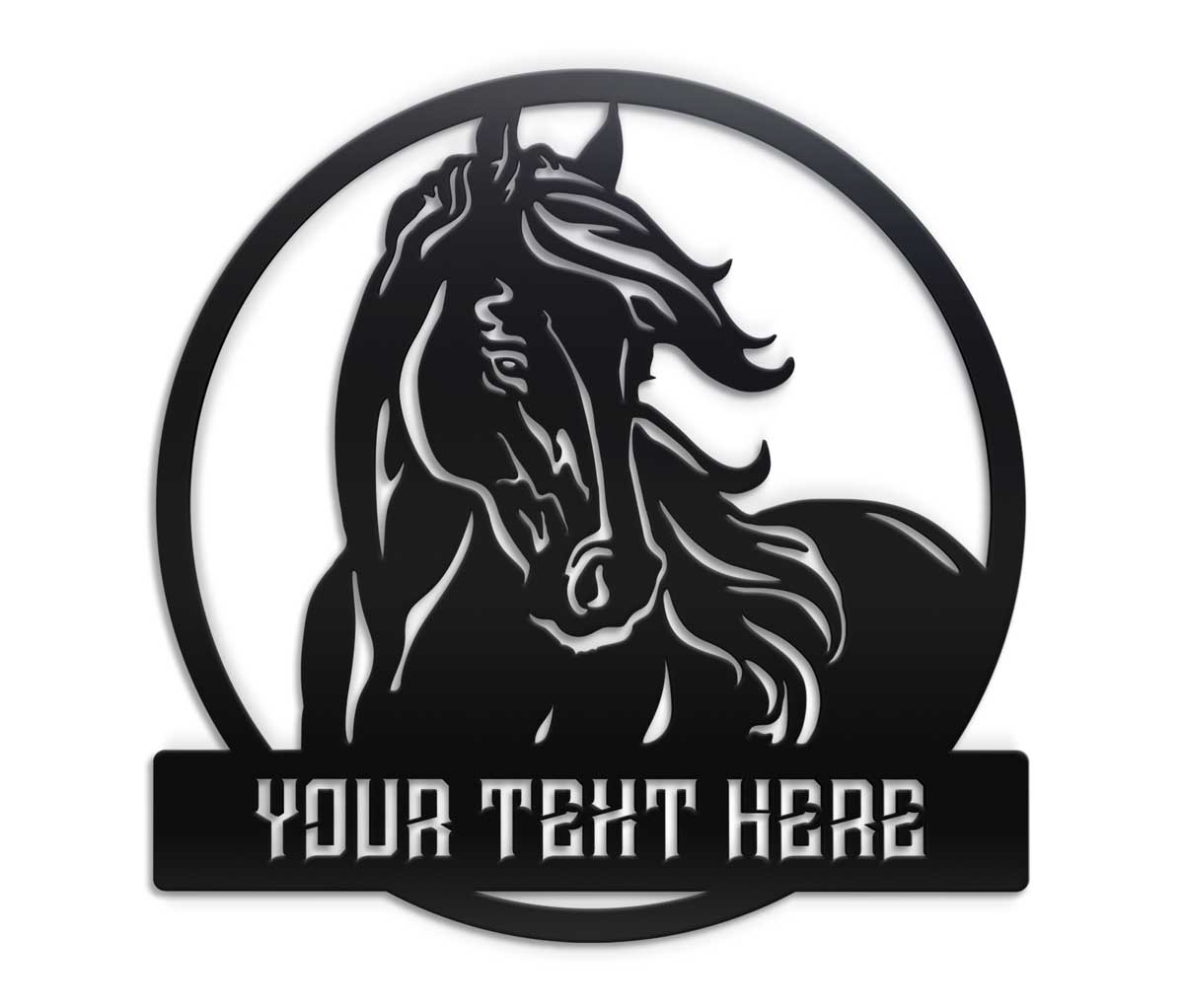 Horse Metal Sign
