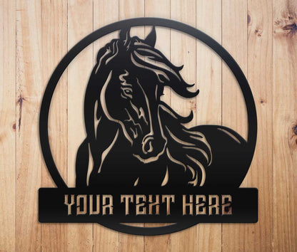 Horse Metal Sign