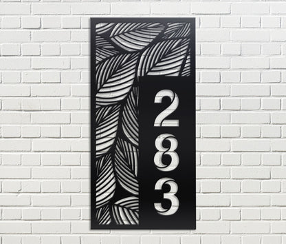 Vertical House Number Sign 2