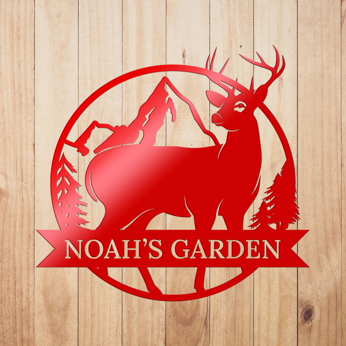 Deer Outdoor Metal Sign 2