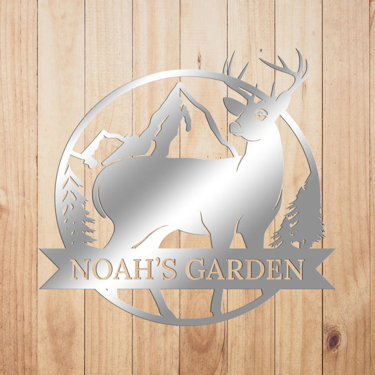 Deer Outdoor Metal Sign 2