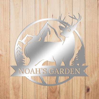 Deer Outdoor Metal Sign 2
