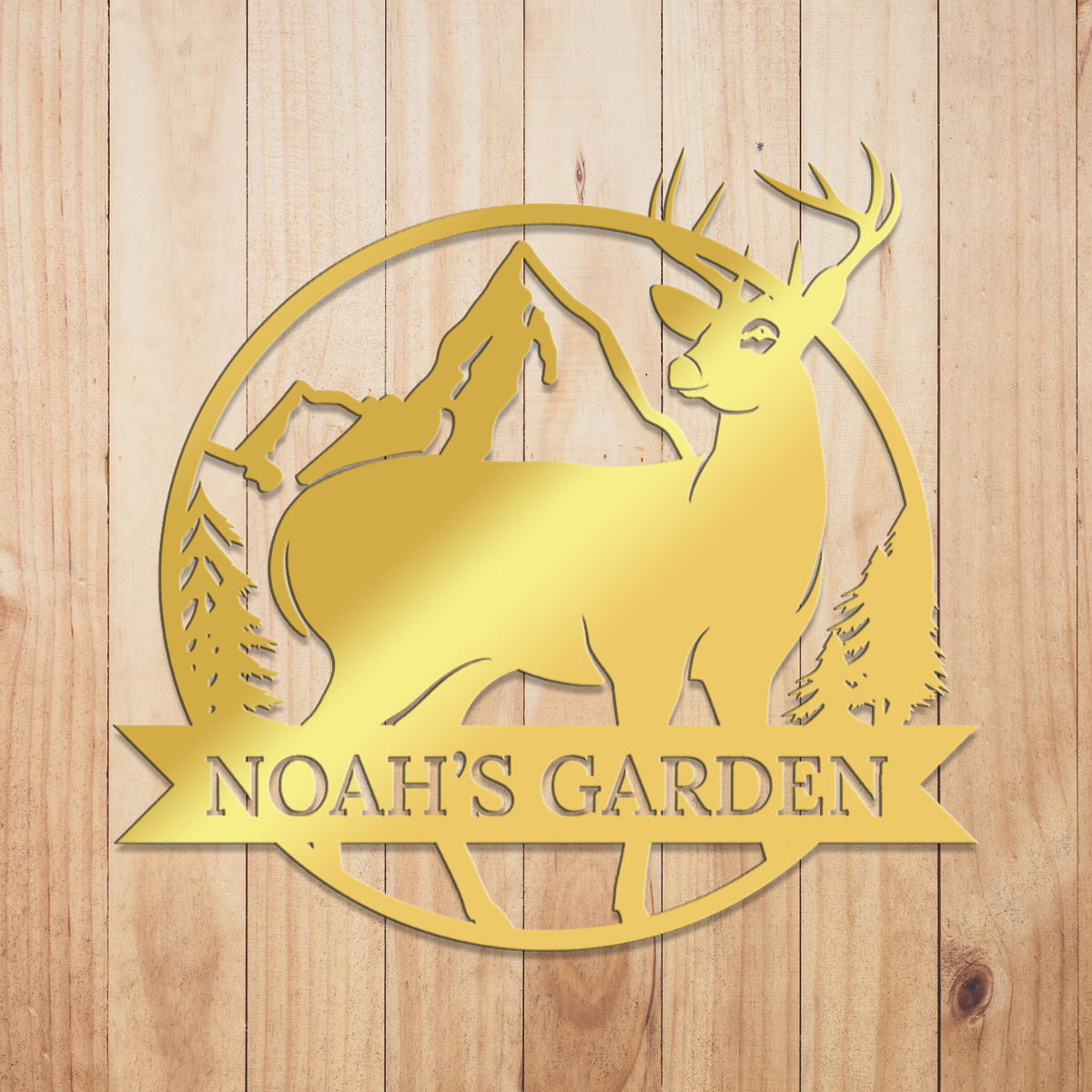 Deer Outdoor Metal Sign 2