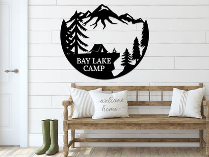 Camp Metal Sign