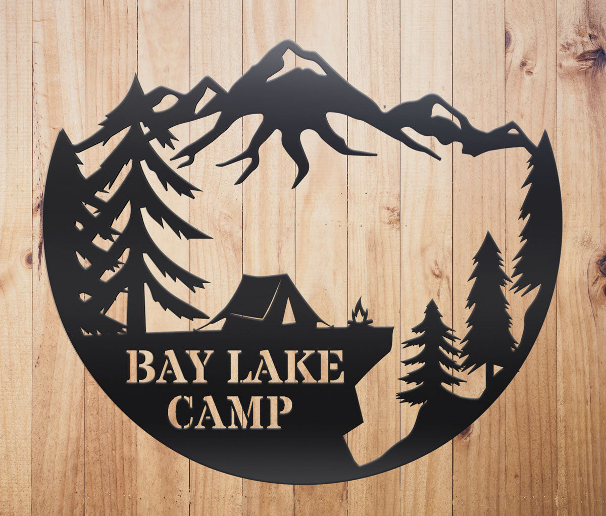 Camp Metal Sign