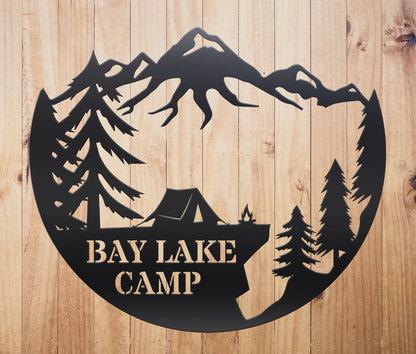Camp Metal Sign
