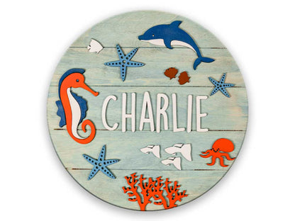 Ocean Nursery Name Sign
