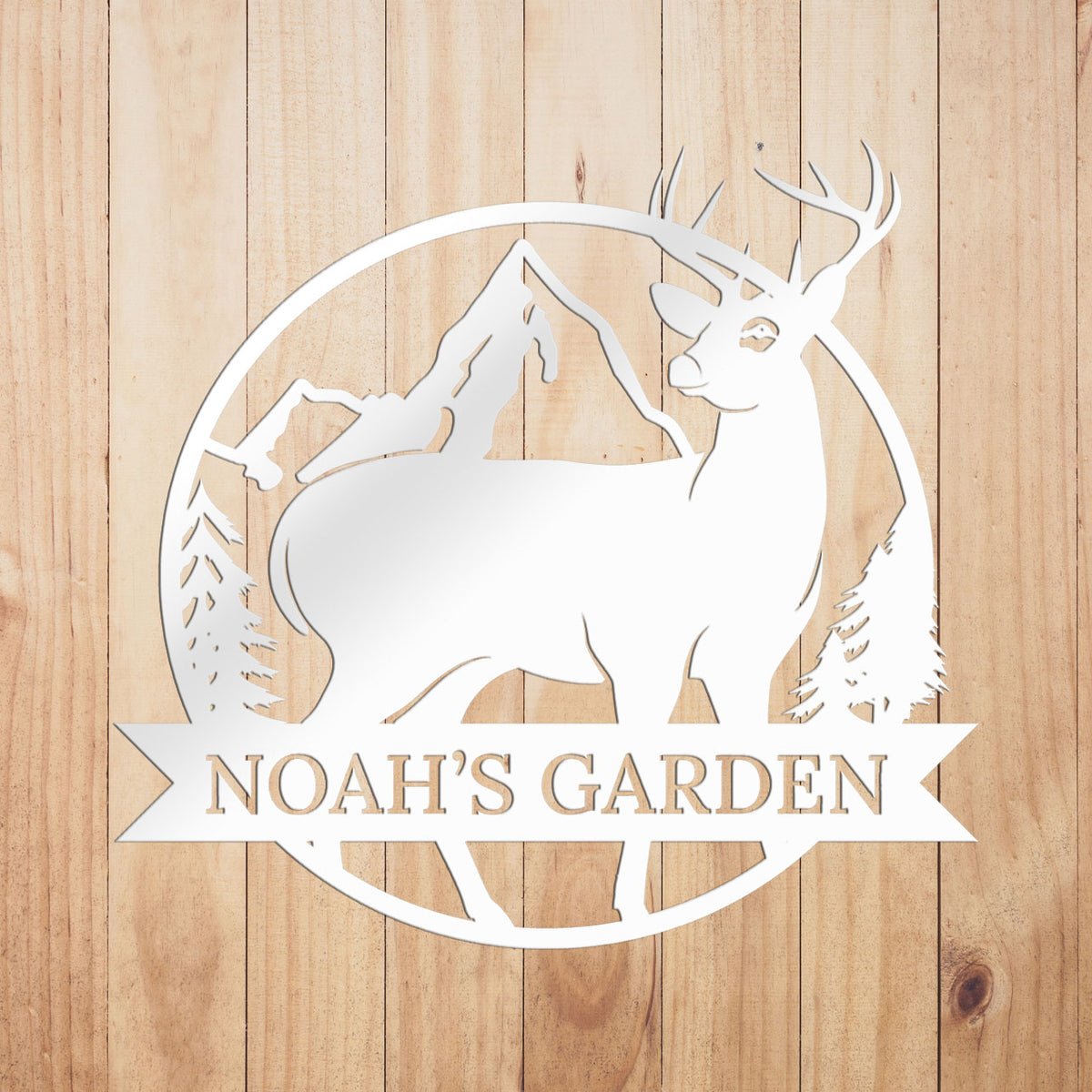 Deer Outdoor Metal Sign 2