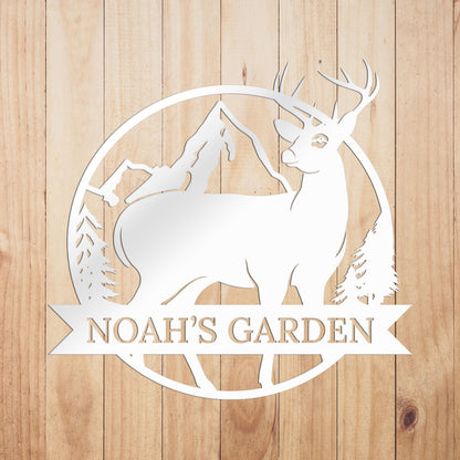 Deer Outdoor Metal Sign 2